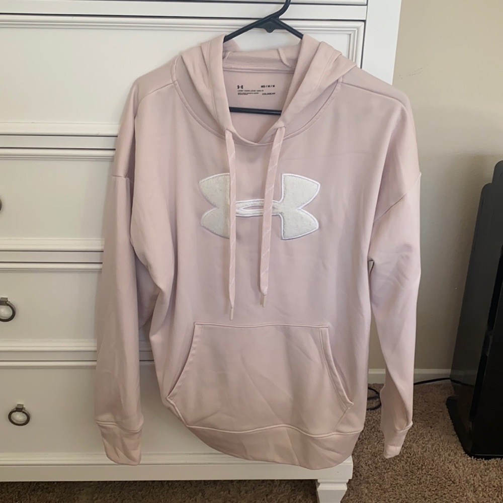 Light pink under armor hoodie